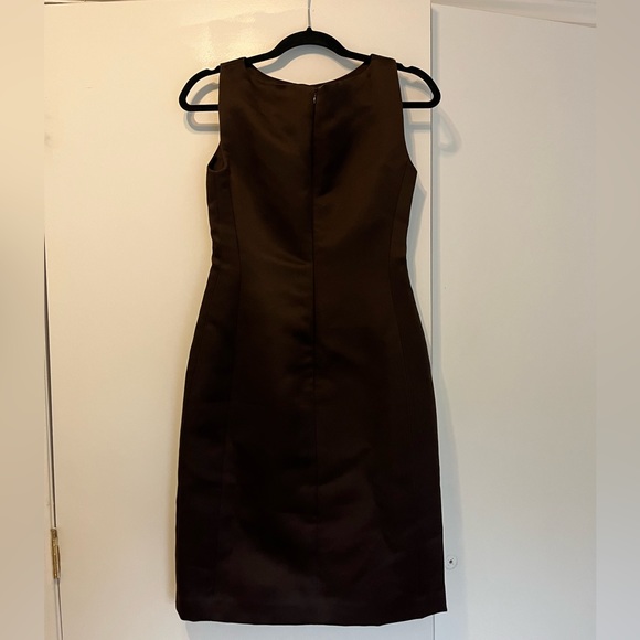 Chocolate Brown Oscar de la Renta Sheath Dress - Picture 6 of 6
